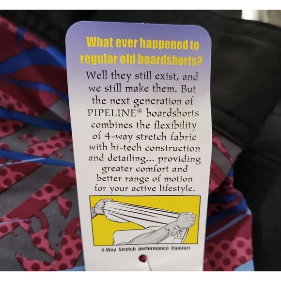 Pipeline Board Shorts Men's Size 36 Surf Swim Stretch Tropical Ocean Unlined NWT - Picture 11 of 13